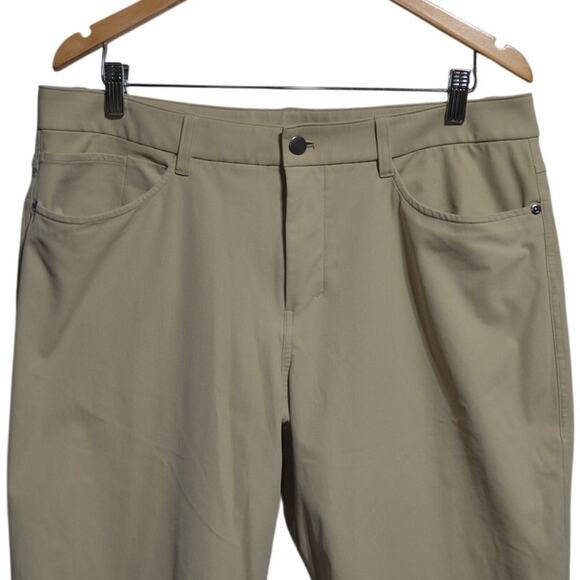 Lululemon Men's Khaki Dress Performance Pants Size 35 - Picture 2 of 8